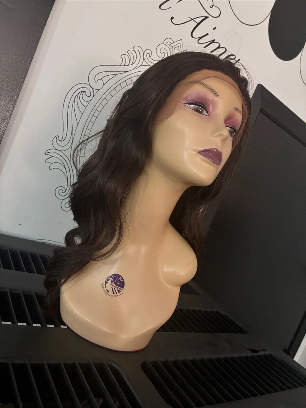 Elegant Brown Wavy Hair Wig